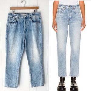 GRLFRND Karolina High Rise Straight Crop Jeans Women's Sz 30 Phoenix Light Wash